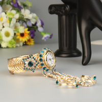 Nouvelle montre-bracelet créative et populaire pour femme, entièrement sertie de diamants, pour décoration de mariage, bague-montre intelligente