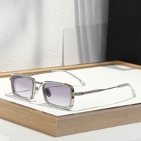 JD PIERCE 48-21-145 Lunettes de soleil pour hommes et femmes de qualité supérieure, lunettes de soleil de créateur, style punk classique, luxe, en acétate, UV400, avec boîte