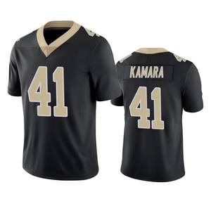 Maillot de football américain pour jeunes hommes New Orleans 41 Alvin Kamara 4 Derek Carr Maillot respirant à manches courtes cousu - Product Image 4