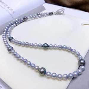 Collier de perles d'eau douce AK en or concentré naturel de haute qualité, double rangée de perles d'or Nanyang, comparable au collier d'eau de mer - Product Image 1