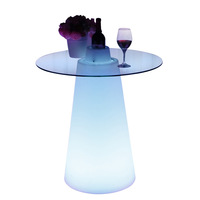 Comptoir de table en plastique recyclé avec lumière LED