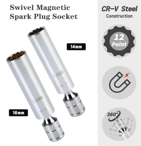 Jeu de douilles magnétiques pivotantes pour bougies d'allumage <span class=keywords><strong>3</strong></span>/<span class=keywords><strong>8</strong></span> pouces, 14 pièces, avec clé dynamométrique <span class=keywords><strong>3</strong></span>/<span class=keywords><strong>8</strong></span>'' (5-45 lb.ft/6.<span class=keywords><strong>8</strong></span>-61.2 Nm), personnalisable OEM - Product Image 4