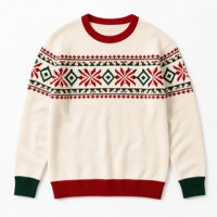 Pull de Noël moche à col rond en tricot pour fêtes de fin d'année, faible MOQ