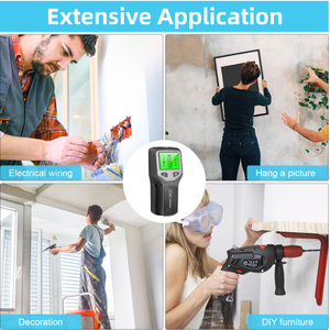 เครื่องสแกนผนัง 5 in 1 Stud Finder - จอแสดงผล HD LCD และชิปอัจฉริยะสำหรับไม้ โลหะ สายไฟ AC คาน ท่อ ตรวจจับได้อย่างแม่นยำ - Product Image 5