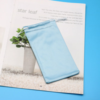 Pochette à lunettes en microfibre douce et tendance, personnalisable, avec cordon de serrage, colorée