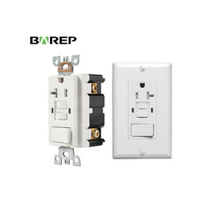 Barep 20 Ampere Selbsttestender Manipulationssicherer GFCI-Schalter mit LED-Anzeige Platzsparende Steckdosen-Kombination - Product Image 4