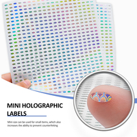 Stiker Garansi Hologram Mini Kustom dalam Lembar untuk Garansi RAM 6*2.5mm Oval Kecil Label Hologram Keamanan Keaslian