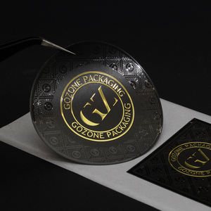 Logotipo de lámina de oro autoadhesivo personalizado, troquelada pegatina, vinilo de impresión UV personalizado, etiqueta adhesiva cosmética impermeable - Product Image 1