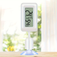 Termometer Higrometer Digital Mini Murah untuk Reptil dengan Layar LCD dan Suction Cup untuk Penggunaan Akuarium Bahan Plastik