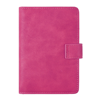 Funda de Pasaporte de Cuero Sintético Encerado de Alta Calidad, Portadocumentos de Viaje con Bolsillo con Botón, Logotipo Personalizado, Estilo Vintage, para Tarjetas de Crédito