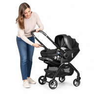 Poussette 3-en-1 Kidilo en alliage d'aluminium avec siège auto, pliable, capacité de charge 15 kg, pour bébés de 0 à 6 mois - Offre Spéciale