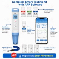 Testeur intelligent de pH, ORP et température avec contrôle par application, précision ±0,01pH, étanche IP67 pour le test de la qualité de l'eau