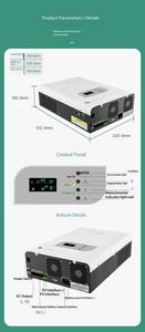 Onduleur photovoltaïque 0.3-6KW onduleur solaire hors réseau contrôle inverse haute fréquence intégré - Product Image 5