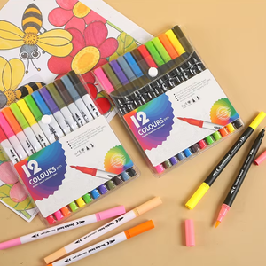 Stylos pinceaux à double pointe pour aquarelle, 36 couleurs, 48 couleurs, 60 couleurs, 72 couleurs, marqueurs artistiques pour le dessin et la calligraphie - Product Image 3