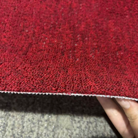 Tapis carré public rouge foncé gris noir épais fabriqué à la machine tapis de bureau écologique inventaire couleur unie stock en gros