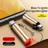 Briquet Rechargeable de Luxe USB Type-C Allume-Cigare Électronique Jet Zippo Accessoires Fumeur Vente en Gros