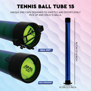 Tubo de recogida de <span class=keywords><strong>tenis</strong></span> de precio al por mayor AMA con correa para el hombro 15 recogedores de bolas - Product Image 2