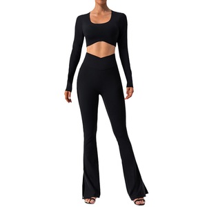 Top Deportivo Corto Reversible para Mujer, Talla Grande, Espalda Descubierta, para Gimnasio, Fitness, Yoga, Corte en V, Pierna Ancha con Cintura Ajustable, OEM/ODM - Product Image 5