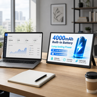 Moniteur portable OEM en gros de 15,6 pouces, écran IPS FHD 1080P avec batterie de 4000 mAh pour ordinateur portable, téléphone et jeux