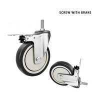 Ruobluetooth — roues de roulettes pivotantes sur sol dur de 75mm, avec frein, 3 pouces, à ressort, haute performance, livraison gratuite, chine