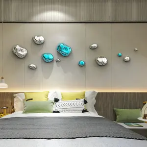 Living Room Background Stainless Steel Wall Decoration Wall Hanging Abstract Stone Luxury Wall Decoration