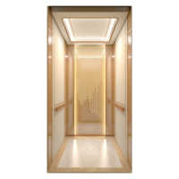 Ascenseur de villa à traction avec cadre en acier inoxydable, personnalisable, capacité de charge de 400 kg pour 2-3 passagers, garantie de 2 ans G12/G15