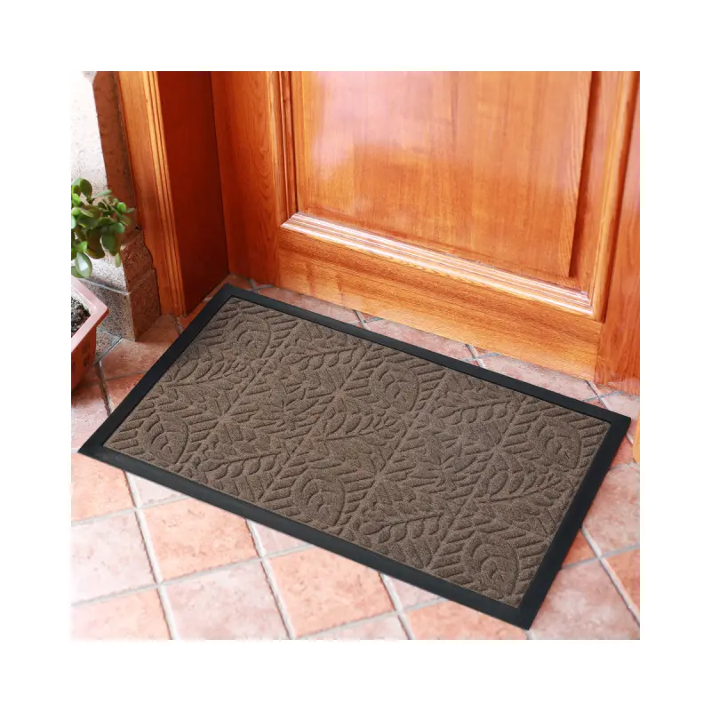 स्टॉक में 60*90CM विरोधी पर्ची फर्श चटाई साफ करने के लिए आसान Doormats कालीन लोगो चटाई कस्टम मुद्रित रबर समर्थन आउटडोर मंजिल दरवाजा चटाई