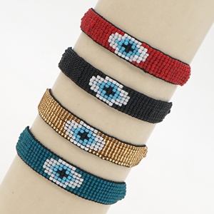 Bracelets en <span class=keywords><strong>macramé</strong></span> faits à la main bohèmes, ajustables, vente en gros de bijoux de mode, <span class=keywords><strong>bracelet</strong></span> tressé en perles de rocaille Miyuki - Product Image 1