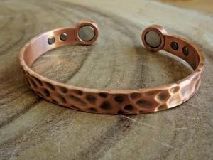 Premium Quality Handmade Hammered Copper Magnetic Cuff Therapy <b>Bracelet</b> for Men and Women Available at Best Price - Product Image 4