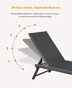 Offre Spéciale moderne <span class=keywords><strong>pliable</strong></span> extérieur méridienne jardin patio meubles en aluminium loisirs chaise longue pour piscine côté plage <span class=keywords><strong>transat</strong></span> - Product Image 5