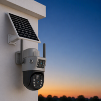 Caméra PTZ solaire V380 Pro avec double objectif, sécurité extérieure, carte SIM 4G, suivi de mouvement humain et audio bidirectionnel