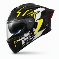 Casque de moto modulaire intégral à visière rabattable en ABS avec feux arrière LED homologués DOT, double visière, pour la sécurité à la conduite