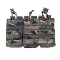 Pochette triple pour chargeurs en nylon camouflage AMCU, pochette tactique pour chargeurs Molle