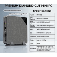 CoreNest 2026 Nuevo Estilo de Mini PC de Oficina, Intel I5, DDR4 8GB 16GB 32GB, Mini PC Empresarial, Windows 11, Mini PC Portátil
