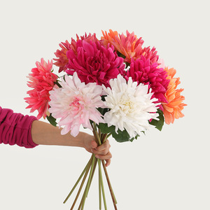 Dalias Artificiales de Tacto Real en 7 Colores, Venta al Por Mayor, Flores de <span class=keywords><strong>Seda</strong></span> Elsa Hidratantes para Centros de Mesa de Boda, Personalizadas, MOQ de 50 Piezas - Product Image 1