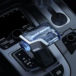 Perilla de cambio de cristal Led, barra de cambio iluminada activada por tacto, perillas de engranaje, perilla de cambio automática Led, accesorios de Interior de coche
