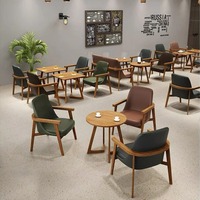 Ensemble table et chaises en bois pour café, restaurant, mobilier de restaurant