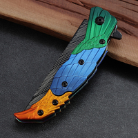 Couteau pliant de survie Hongrui 2026, nouveau design, acier 3Cr13, couteau de camping pliant de poche avec manche en alliage d'aluminium
