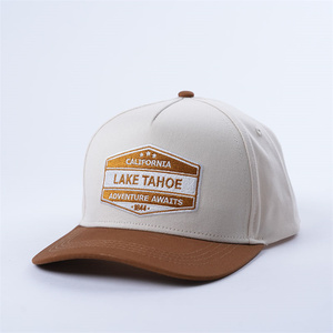 Tùy chỉnh Bông <span class=keywords><strong>5</strong></span> bảng Mũ bóng chày với logo thêu, giai điệu khác nhau Mũ golf, ít đường cong vành <span class=keywords><strong>5</strong></span> bảng Mũ bóng chày - Product Image 2