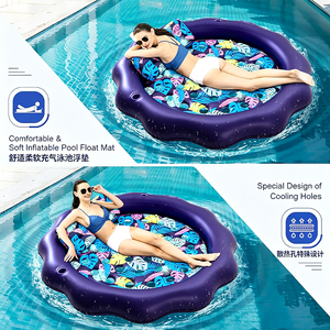 สระน้ำเป่าลมทรงกลม PVC ขนาด 200 ซม. สำหรับ 1-2 ผู้ใหญ่ เหมาะสำหรับเล่นน้ำในสระว่ายน้ำ ชายหาด สนุกสนานในช่วงฤดูร้อน - Product Image 5