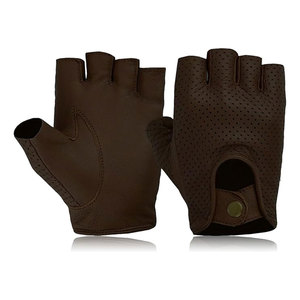 Gants de course demi-doigts avec logo personnalisé Gants de cyclisme d'extérieur légers et antidérapants avec matériau en cuir pour la salle de sport et le sport - Product Image 2