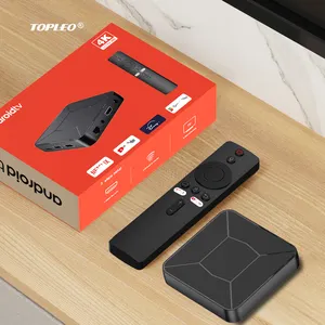 Topleo TV box con certificado Android TV Box 10 dual WiFi Smart certificado ATV 4K Android TV Box
