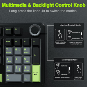 Teclado mecánico inalámbrico AULA F99 Pro con perilla, teclados para juegos de ordenador retroiluminados RGB con sonido cremoso - Product Image 4