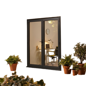 Puerta de Patio Minimalista de Aluminio Qifan, Vidrio Templado Doble, Apertura Lateral, Aislamiento Acústico, para Jardín, Hogar u Oficina, Superficie Acabada - Product Image 1