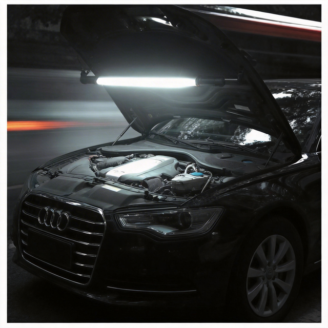 Bright Retractable Underhood Work Light LED Engine Bay Lamp Automotive Repair Garage Lighting Solution