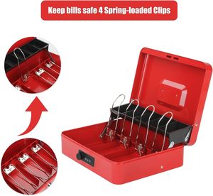 <span class=keywords><strong>Caja</strong></span> de monedas de metal con cerradura de seguridad, <span class=keywords><strong>Caja</strong></span> de Ahorro de efectivo <span class=keywords><strong>para</strong></span> el hogar y la tienda, <span class=keywords><strong>caja</strong></span> de efectivo - Product Image 2