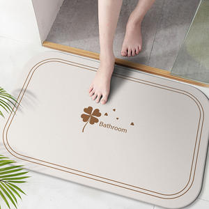 Alfombra de baño de diatomeas ovalada, diseño minimalista, antideslizante, de secado rápido y absorbente para baño y ducha. - Product Image 3