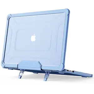 For MacBook Air M2 13.6 2022 A2681 new anti-scratch clear TPU bumper shockproof rugged foldable kickstand thiner laptop cover
