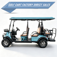 Carrito de Golf Eléctrico de 6 Plazas, Carrito de Golf para 6 Pasajeros en Venta, Vehículo Utilitario Eléctrico de 4 Ruedas para Comunidades Turísticas