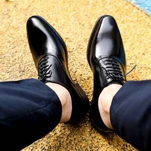 Chaussures en cuir pour hommes en cuir nouvelles affaires formelles britanniques petite tête carrée Bullock automne et hiver chaussures décontractées faites à la main - Product Image 2